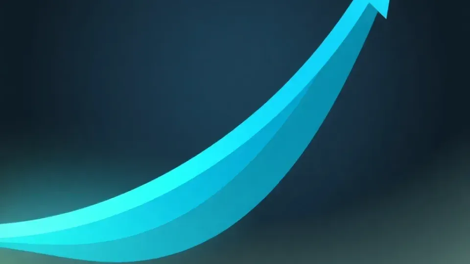 Abstract upward trending visualization representing SEO evolution