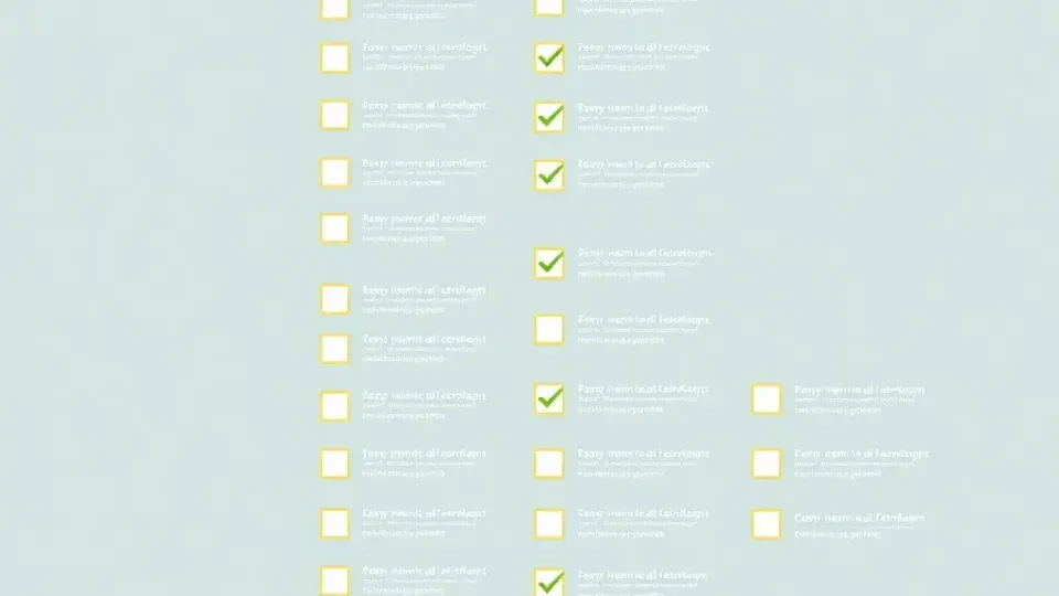 Checklist visualization representing organized tasks and planning