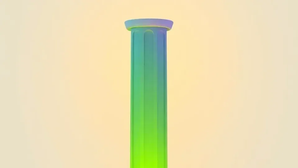 Three glowing pillars representing core SEO principles