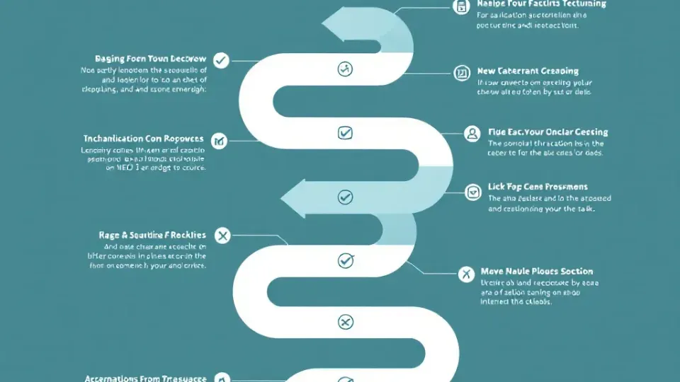 Visual roadmap showing SEO implementation steps and milestones