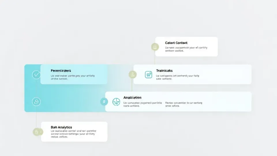 Horizontal SEO implementation roadmap showing progressive steps and milestones