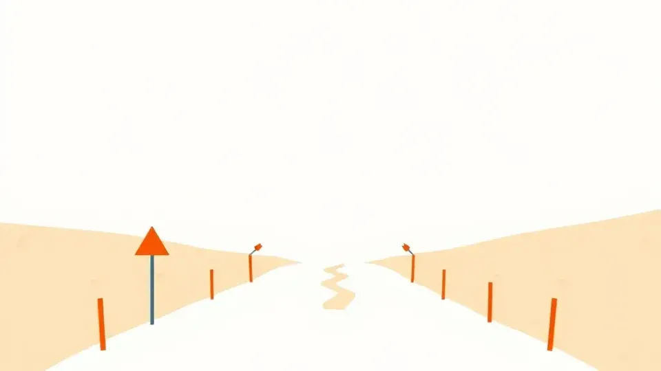Abstract visualization of obstacles and mistakes in a journey