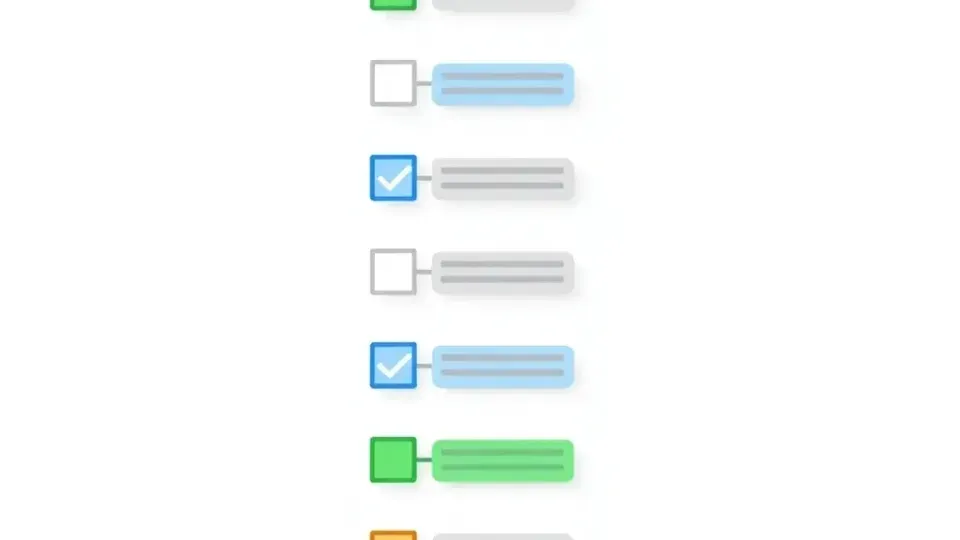 Action plan checklist showing completed and pending SEO tasks