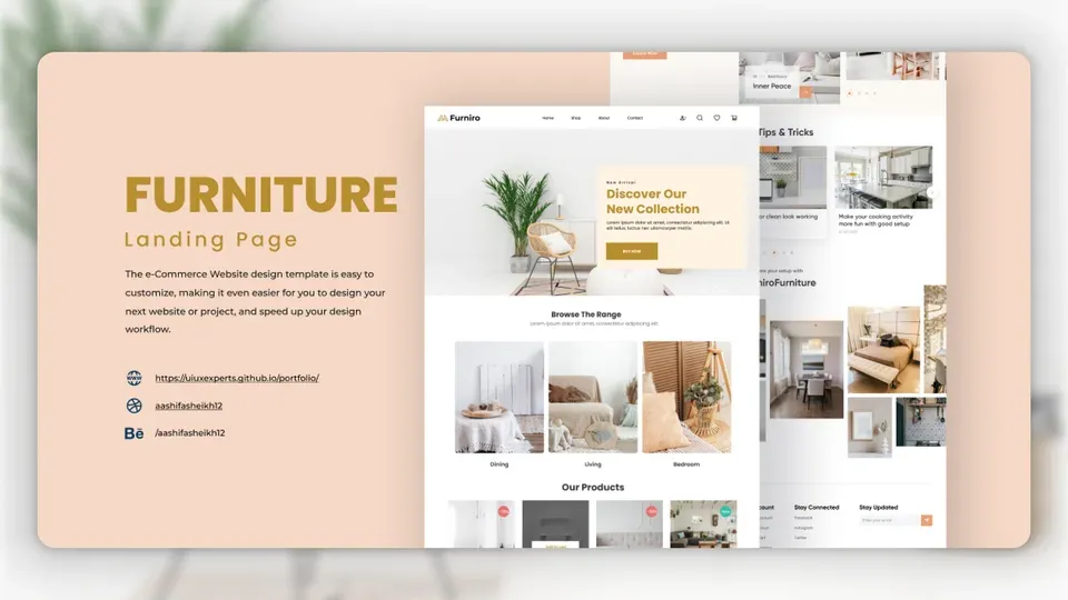 Website page layout mockup displaying structured content sections and navigation elements
