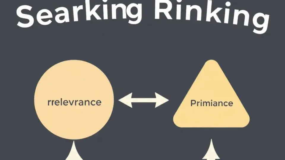 Flowchart diagram showing three local search ranking factors connected by arrows