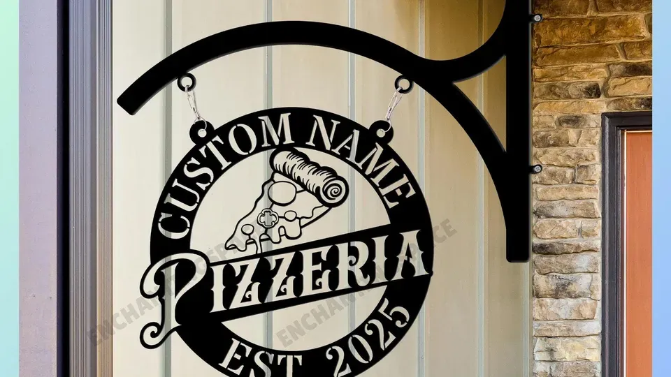 Pizzeria storefront exterior with clear signage and welcoming entrance