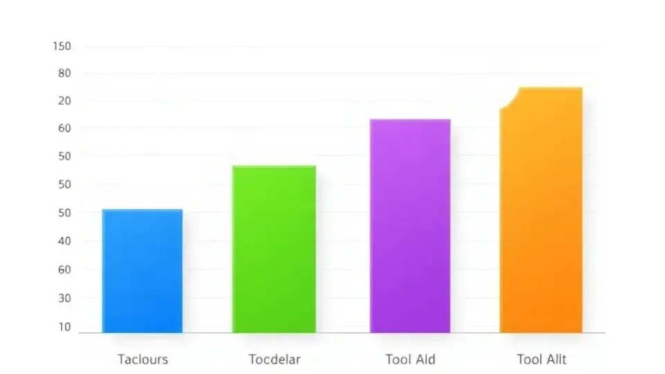 Comparison chart with multiple colored columns representing different tools or options