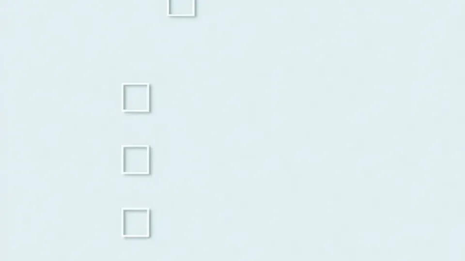 Vertical checklist with marked and unmarked checkboxes in modern minimalist design