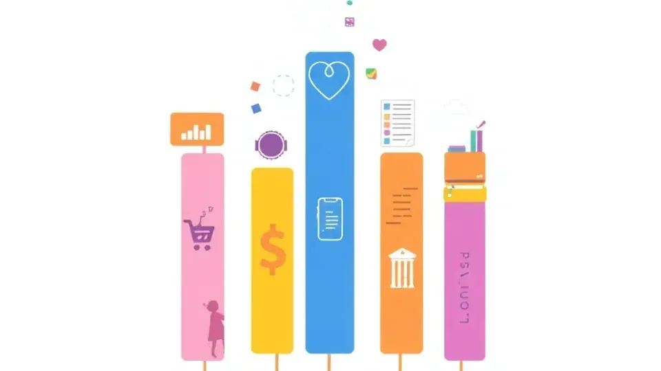 Abstract visualization of SEO applications across multiple business industries