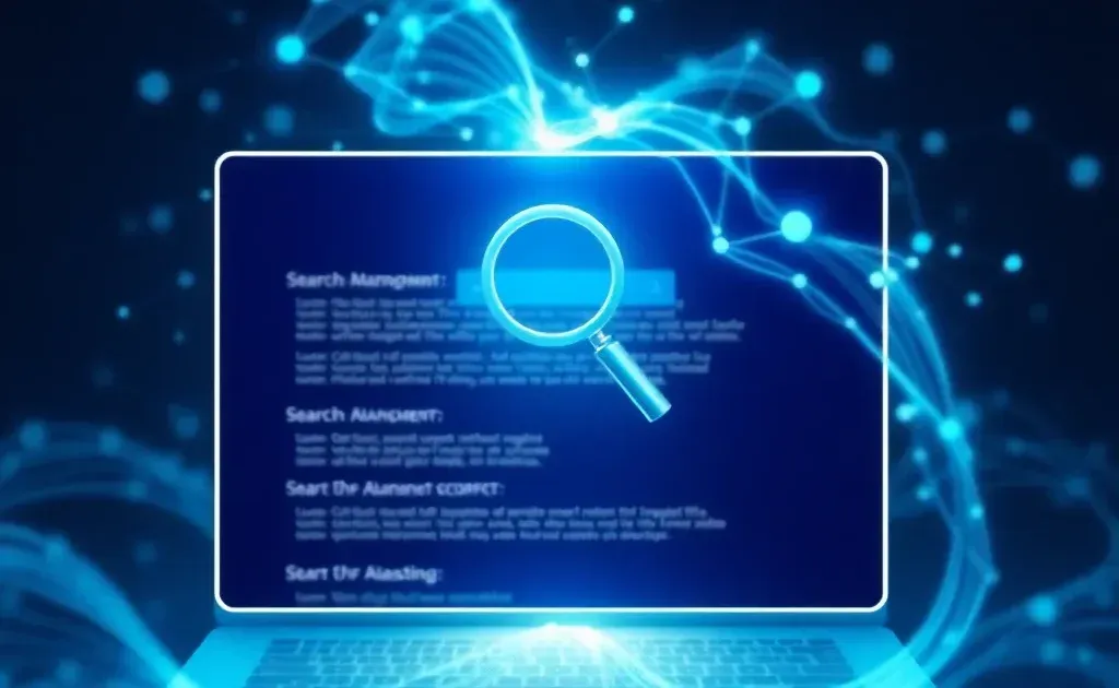 Abstract digital visualization of search engine optimization and data discovery