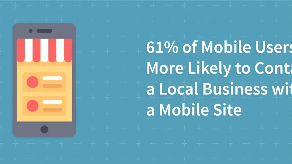 Smartphone showing search results and local business information