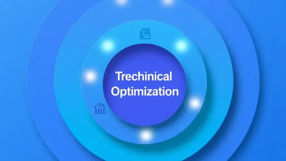 Three-pillar framework diagram for SEO digital marketing approach