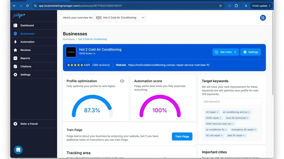 SEO tools and analytics software displayed on computer monitor
