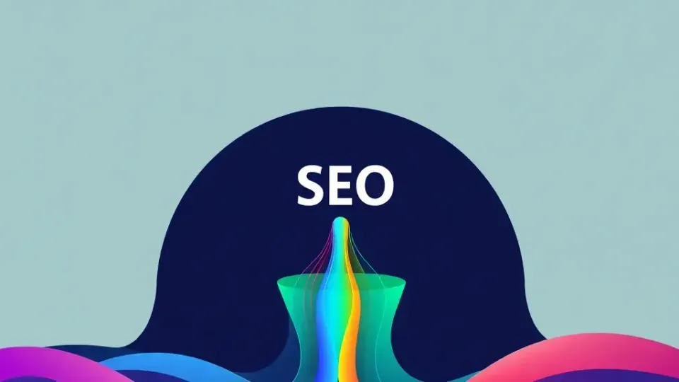 Abstract digital marketing funnel visualization showing multiple optimization channels