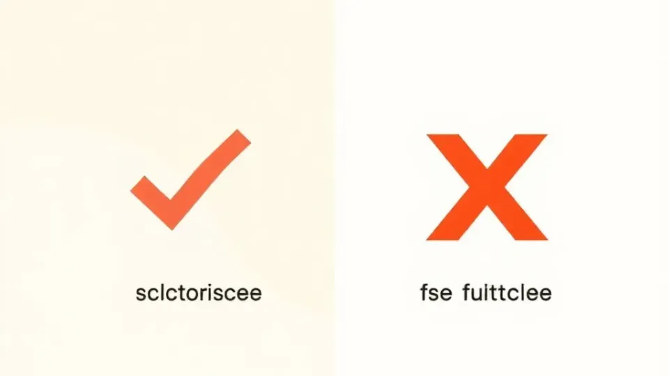 Contrast visualization showing correct SEO practices versus common mistakes