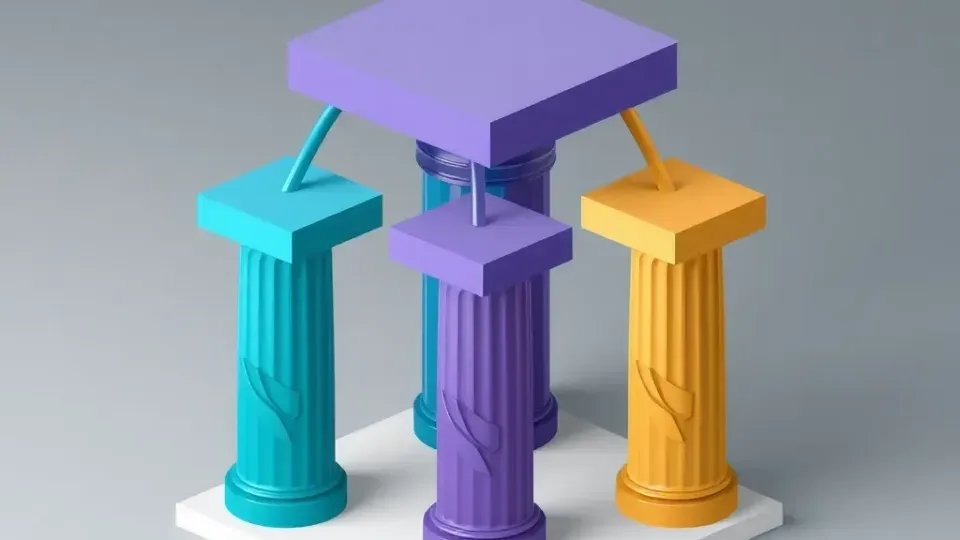Four interconnected pillars representing foundational SEO elements