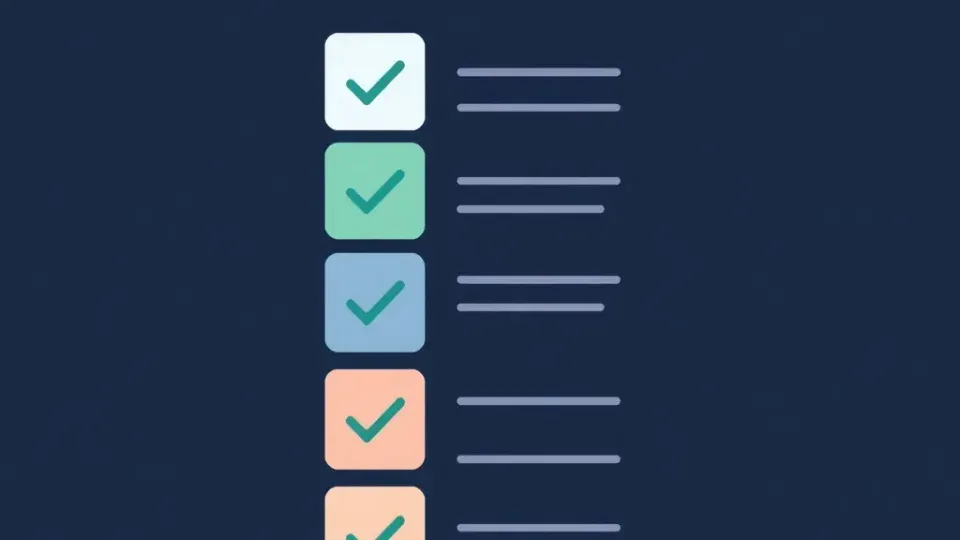 SEO implementation checklist with progressive completion stages