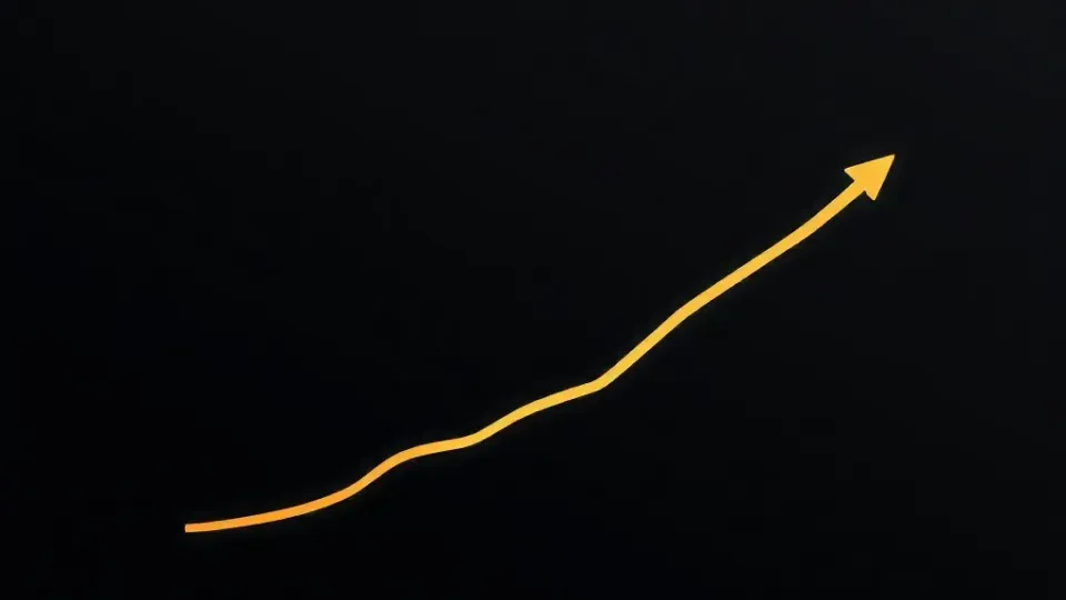 Upward trending growth visualization representing SEO performance metrics