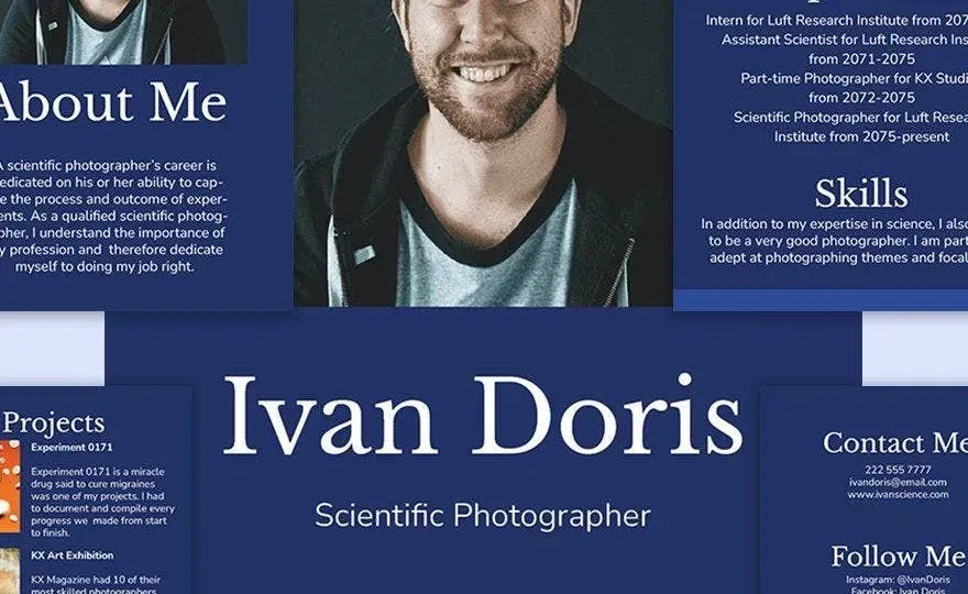 Professional reviewing portfolio and work samples