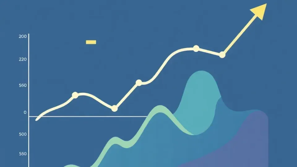 Abstract visualization of SEO metrics and growth trends for senior care
