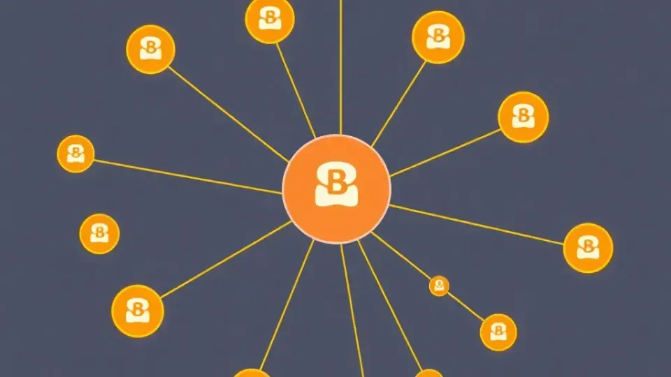 Network diagram illustrating backlink connections between websites