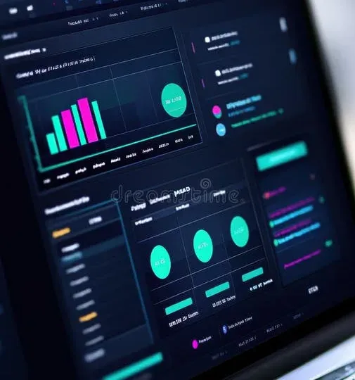 Computer screen displaying keyword research analytics and performance metrics