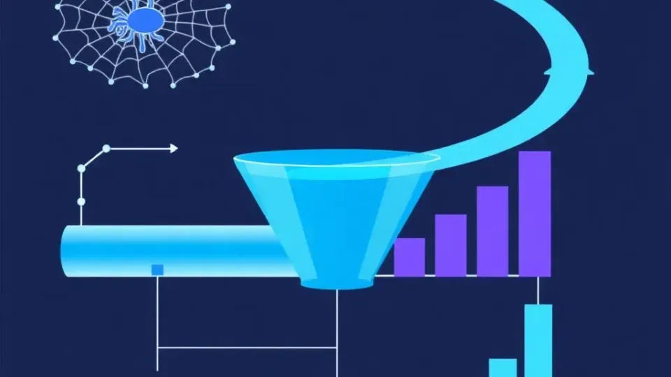 Diagram illustrating the three stages of how search engines work: crawling, indexing, and ranking