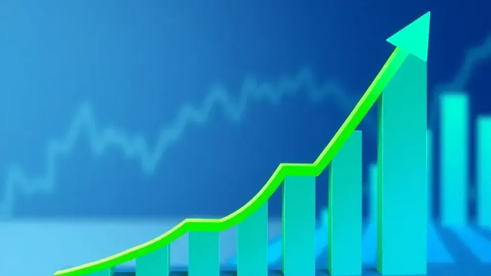Upward trending graph visualization representing positive ROI and growth metrics