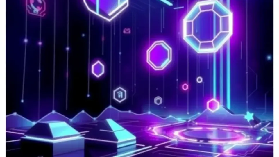 Futuristic digital landscape representing emerging SEO technology trends