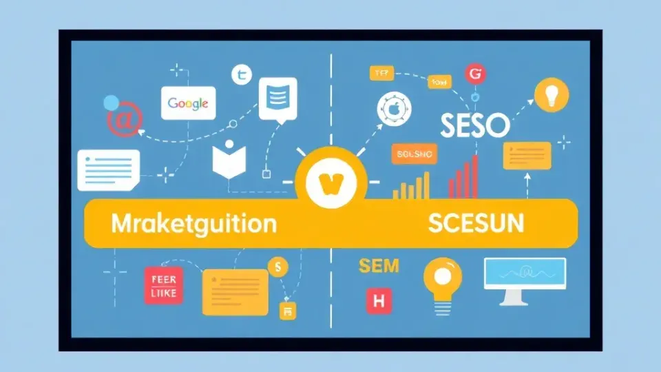 Comparison of marketing channels including SEO and digital platforms