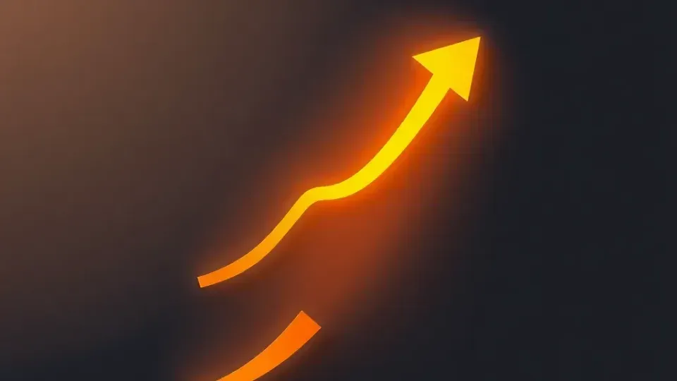 Upward trending growth visualization representing ROI and performance improvement
