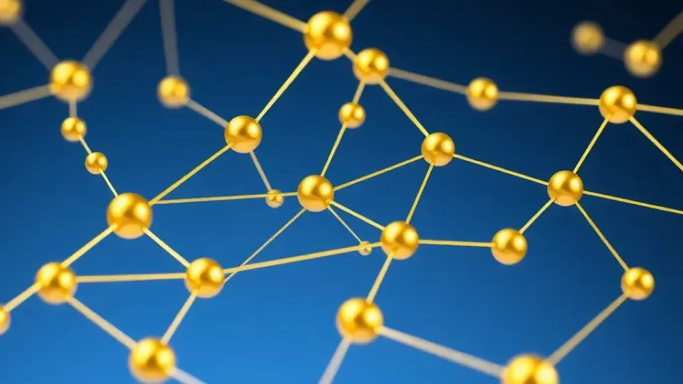 Abstract visualization of interconnected links and website authority network