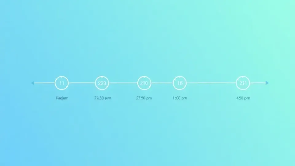Timeline visualization showing regular content refresh and update cycles