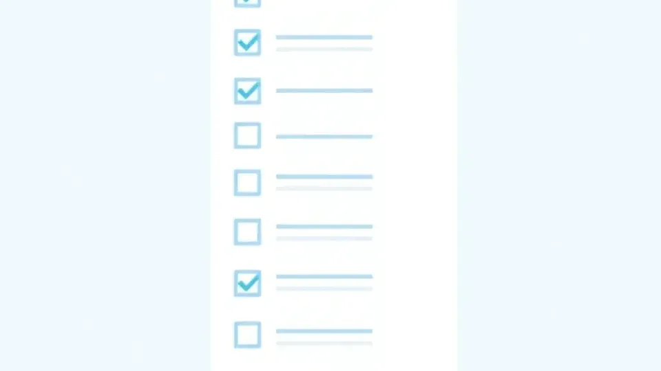Checklist visualization representing SEO optimization tasks and completion