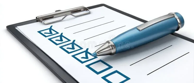 Checklist on clipboard with pen for task management and organization