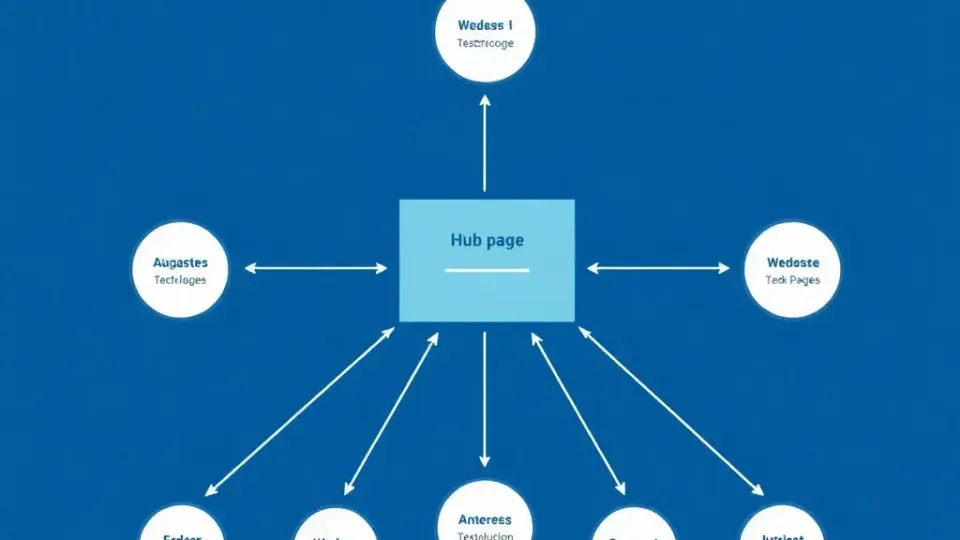 Website structure diagram showing internal linking architecture and page hierarchy