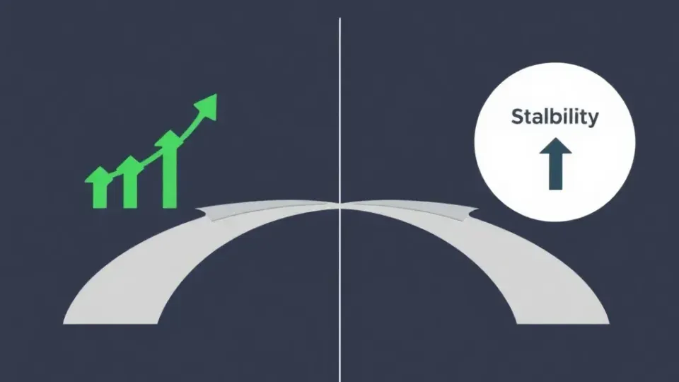 Abstract comparison visualization showing diverging paths representing different SEO tool choices