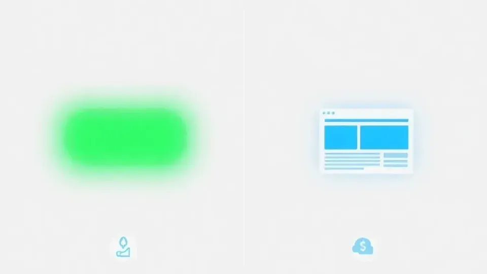 Visual comparison of organic search results versus paid advertisements