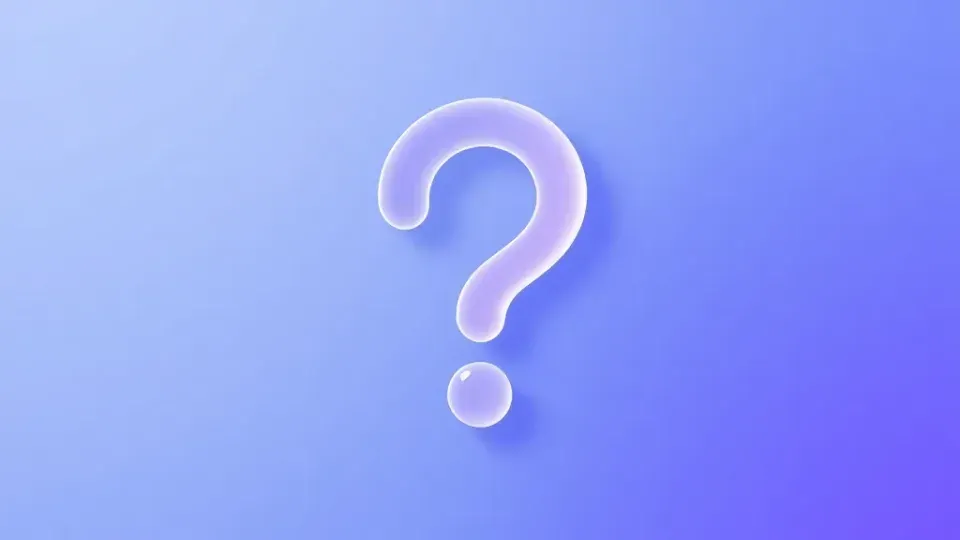 Glowing question mark representing frequently asked questions