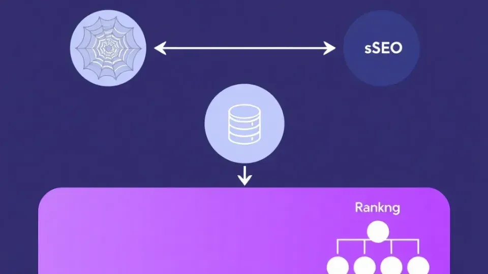 Visual flowchart of the three stages of search engine optimization process