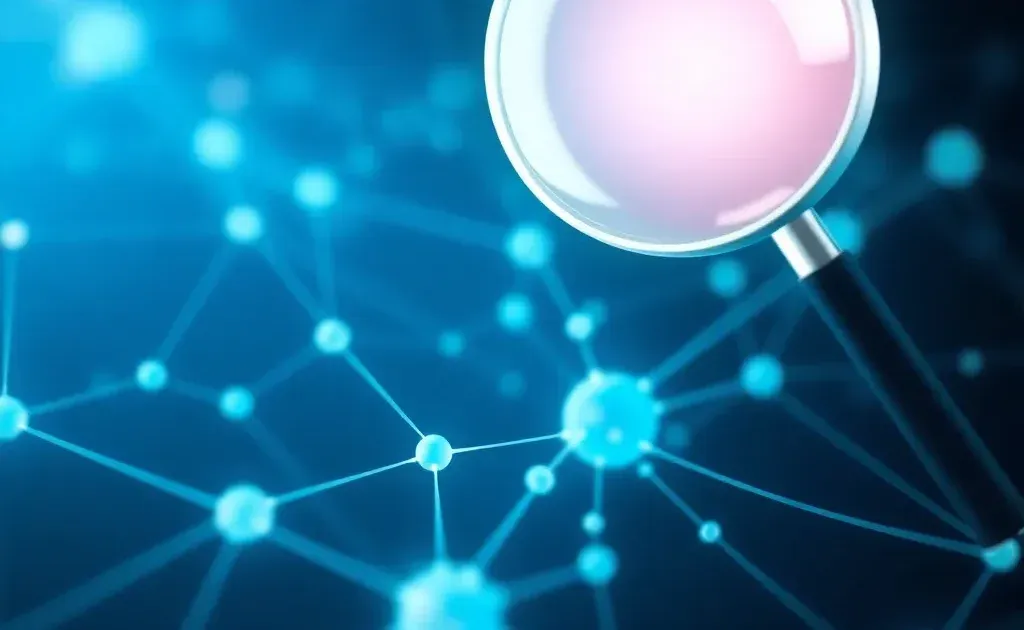 Abstract digital visualization of search engine optimization and web connectivity