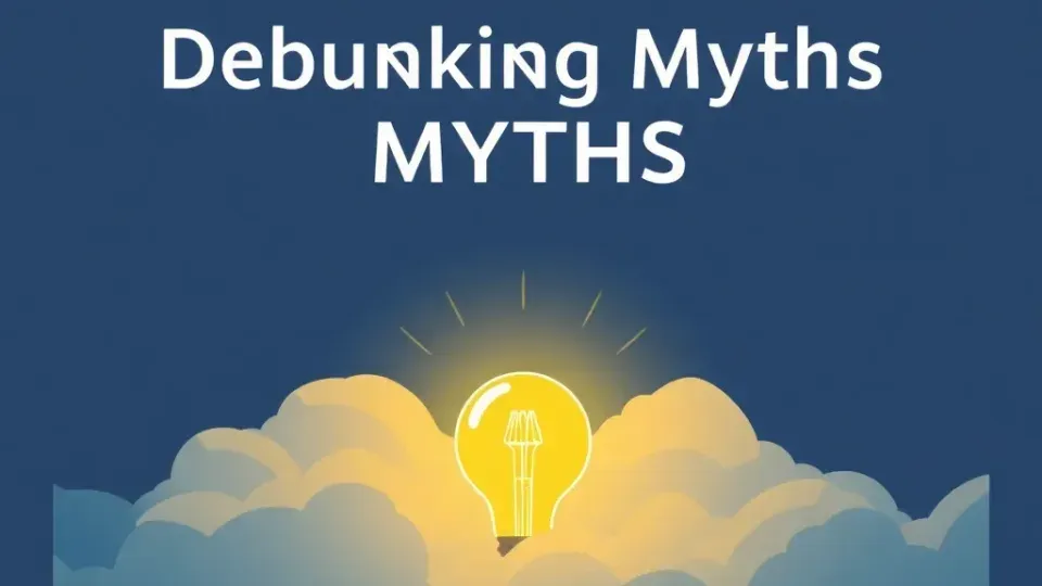 Abstract illustration of clarity and truth breaking through misconceptions