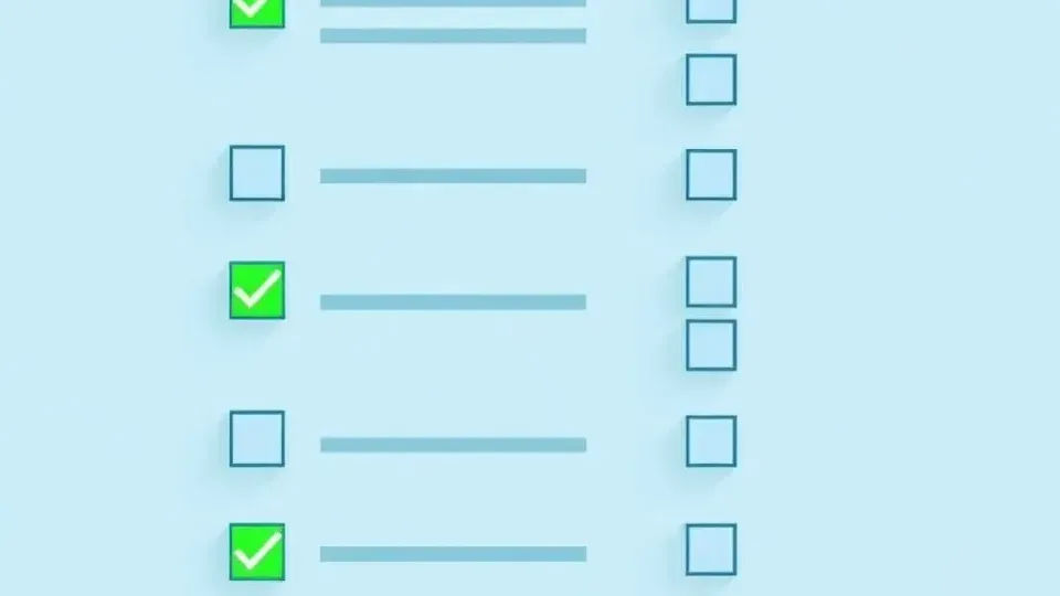 Checklist diagram showing completed and pending optimization tasks