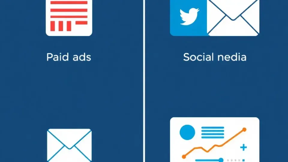 Comparison visualization of different digital marketing channels