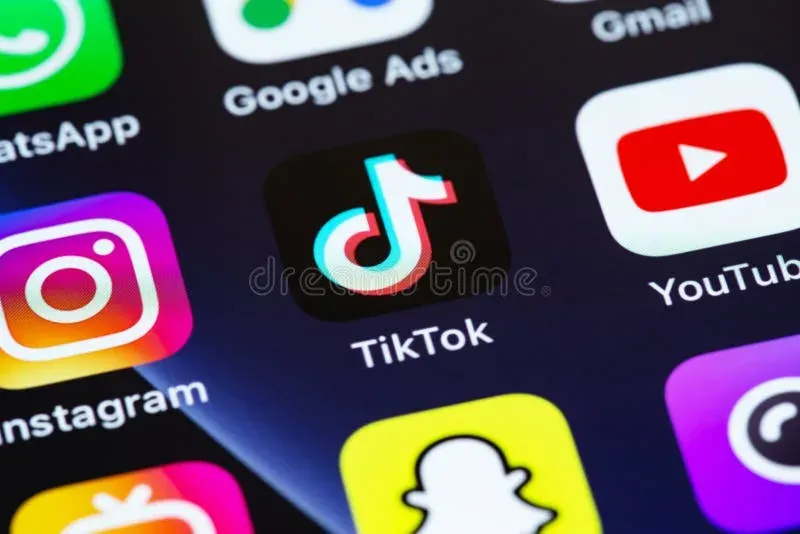 Social media platform icons displayed on a smartphone screen