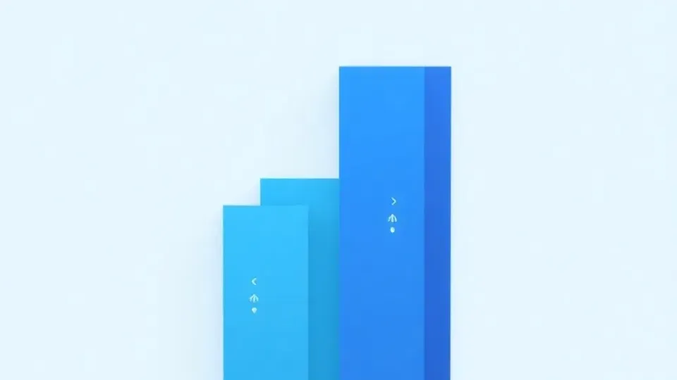 Four ascending stages of business growth represented as vertical blocks showing progression over time