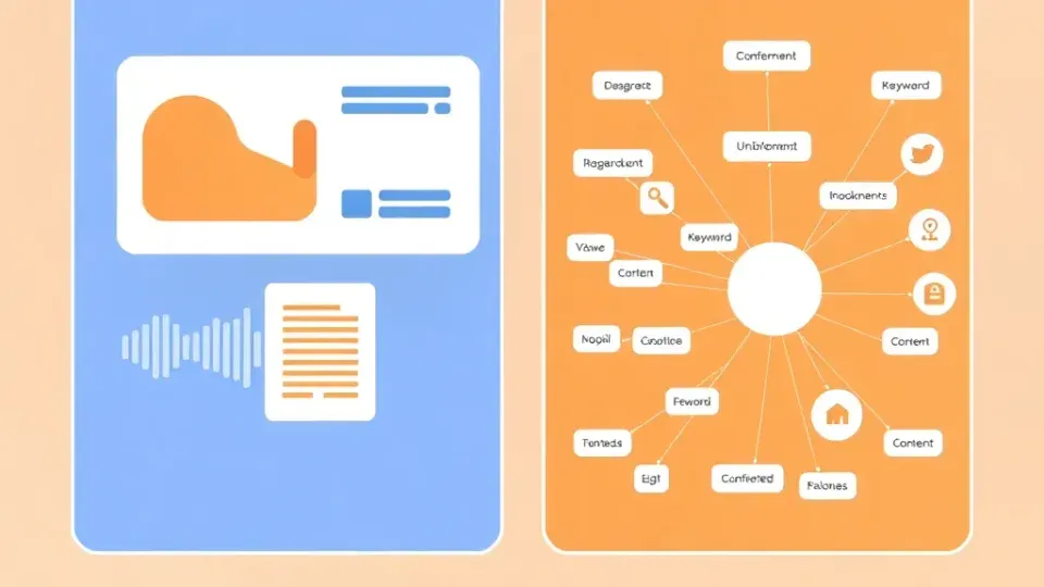 Visual comparison of two different platform workflows and features