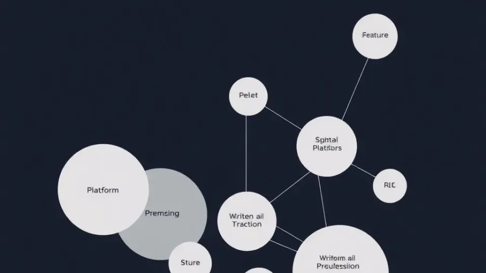 Competitive platform landscape visualization showing multiple AI writing tools